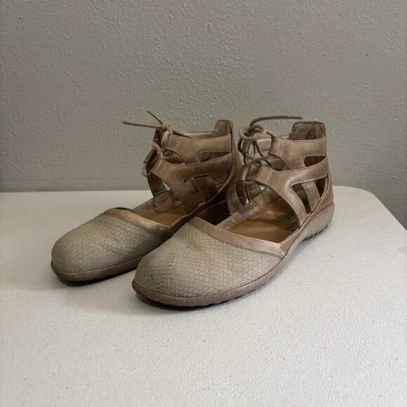 MissionaryMall | Sisters | Shoes | Naot Kata Beige/Khaki  Naot Kata Lace Up  Women Sandals Nude Beige Color Size 41 Made In Israel